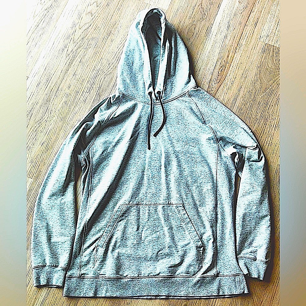 Myles Makes Moves XL Gray Hoodie Active Knit Pullover Stretch Performance Gym